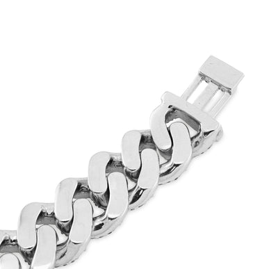 10K White Gold 8.40CT Natural Diamond Cuban Link 12MM 8" Men Women 65.6g Bracelet - Elite Jewelers - Bracelets