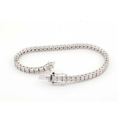 10k White Gold Illusion 1.28CT Diamond Tennis Bracelet - Elite Jewelers - Bracelets