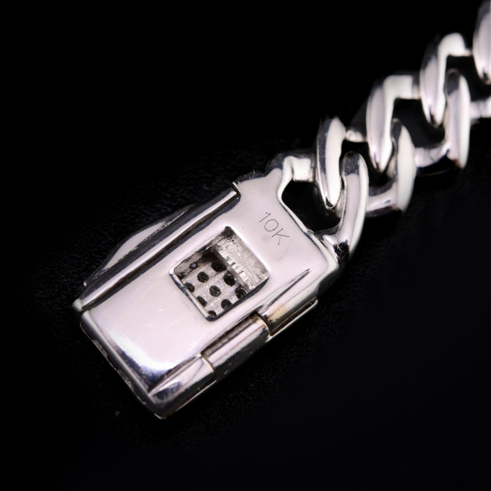 10k White Gold Mens 2.98CTW Natural Diamond Cuban Bracelet 19.8g 8 Inch Armlet - Elite Jewelers - Bracelets