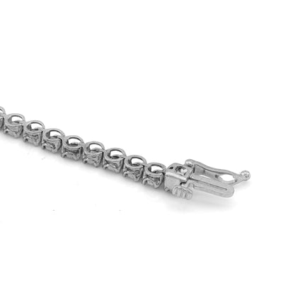 10K White/Rose Gold Illusion Natural Diamond Infinity Heart 0.9CT Women Bracelet 7" - Elite Jewelers-Bracelets
