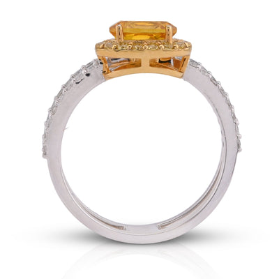 10K White/Yellow Gold 1.89CT Natural Diamond Round Centre Spring Women RIng - Elite Jewelers - Rings