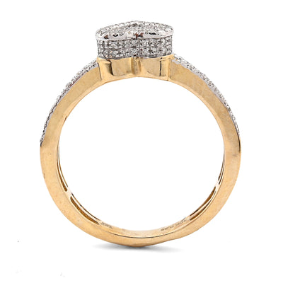 10K Yellow Gold 0.29CT Natural Diamond Heart Shape Women Ring - Elite Jewelers - Rings
