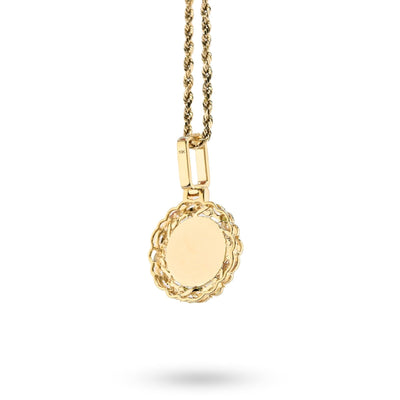 10k Yellow Gold 0.5CTW Natural Diamond Infinity Border Memory Pendant 4.3g Charm - Elite Jewelers - Charms & Pendants