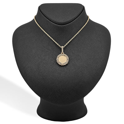 10k Yellow Gold 0.5CTW Natural Diamond Infinity Border Memory Pendant 4.3g Charm - Elite Jewelers - Charms & Pendants