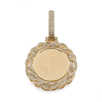 10k Yellow Gold 0.5CTW Natural Diamond Infinity Border Memory Pendant 4.3g Charm - Elite Jewelers - Charms & Pendants