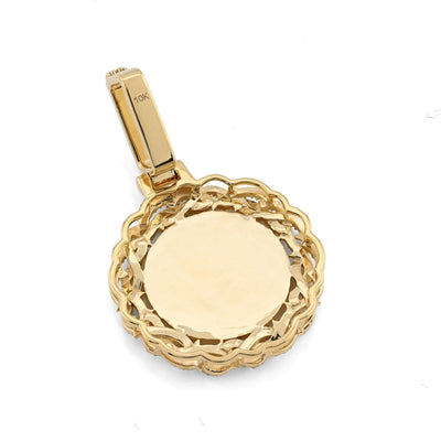 10k Yellow Gold 0.5CTW Natural Diamond Infinity Border Memory Pendant 4.3g Charm - Elite Jewelers - Charms & Pendants
