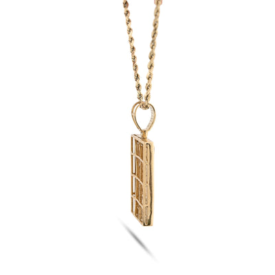 10K Yellow Gold 0.60CT Natural Diamond "King of Diamond" Rectangular Shape pendant 41.4MM - Elite Jewelers - Charms & Pendants