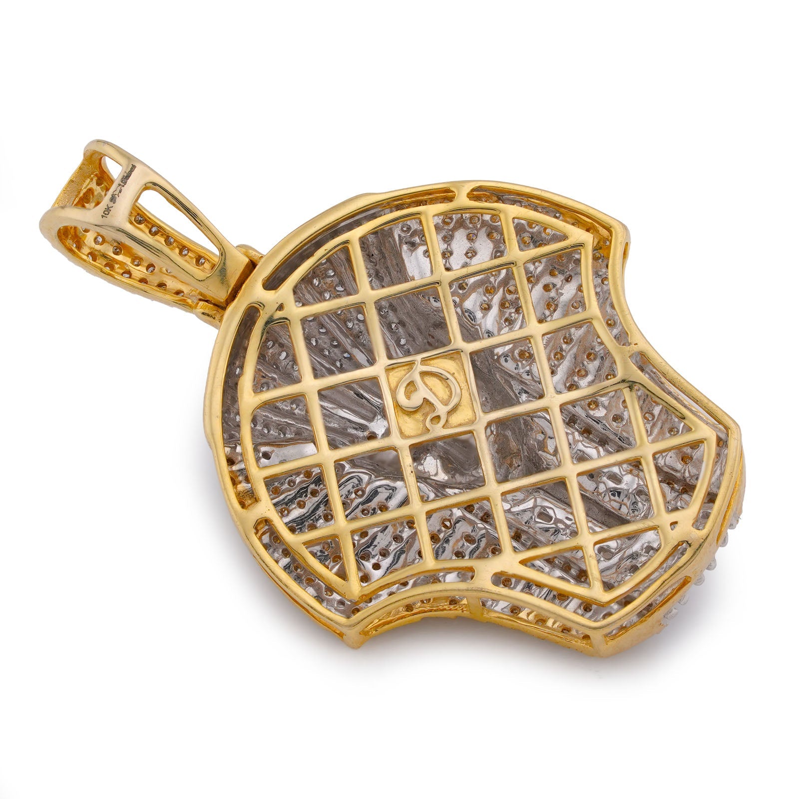 10K Yellow Gold 0.70CT Egyptian Mummy Pharoh Natural Diamond Pendant Men Charm - Elite Jewelers-Charms & Pendants