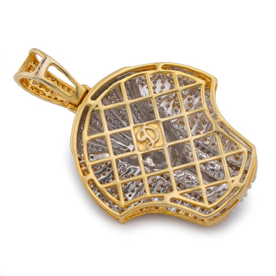 10K Yellow Gold 0.70CT Egyptian Mummy Pharoh Natural Diamond Pendant Men Charm - Elite Jewelers-Charms & Pendants