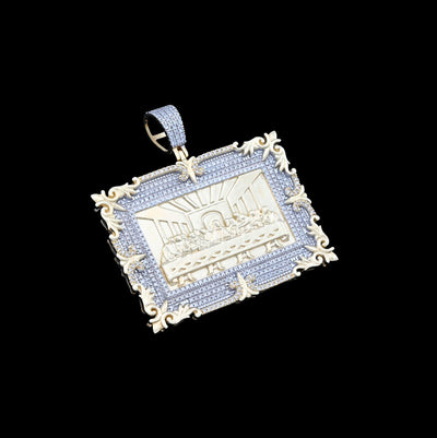 10k Yellow Gold 0.8CTW Natural Diamond Last Supper Apostles Pendant 14.7g Charm - Elite Jewelers - Charms & Pendants