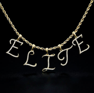 10k Yellow Gold 0.8g 0.12CTW Natural Diamond Initial "V" Letter Pendant Charm - Elite Jewelers - Charms & Pendants