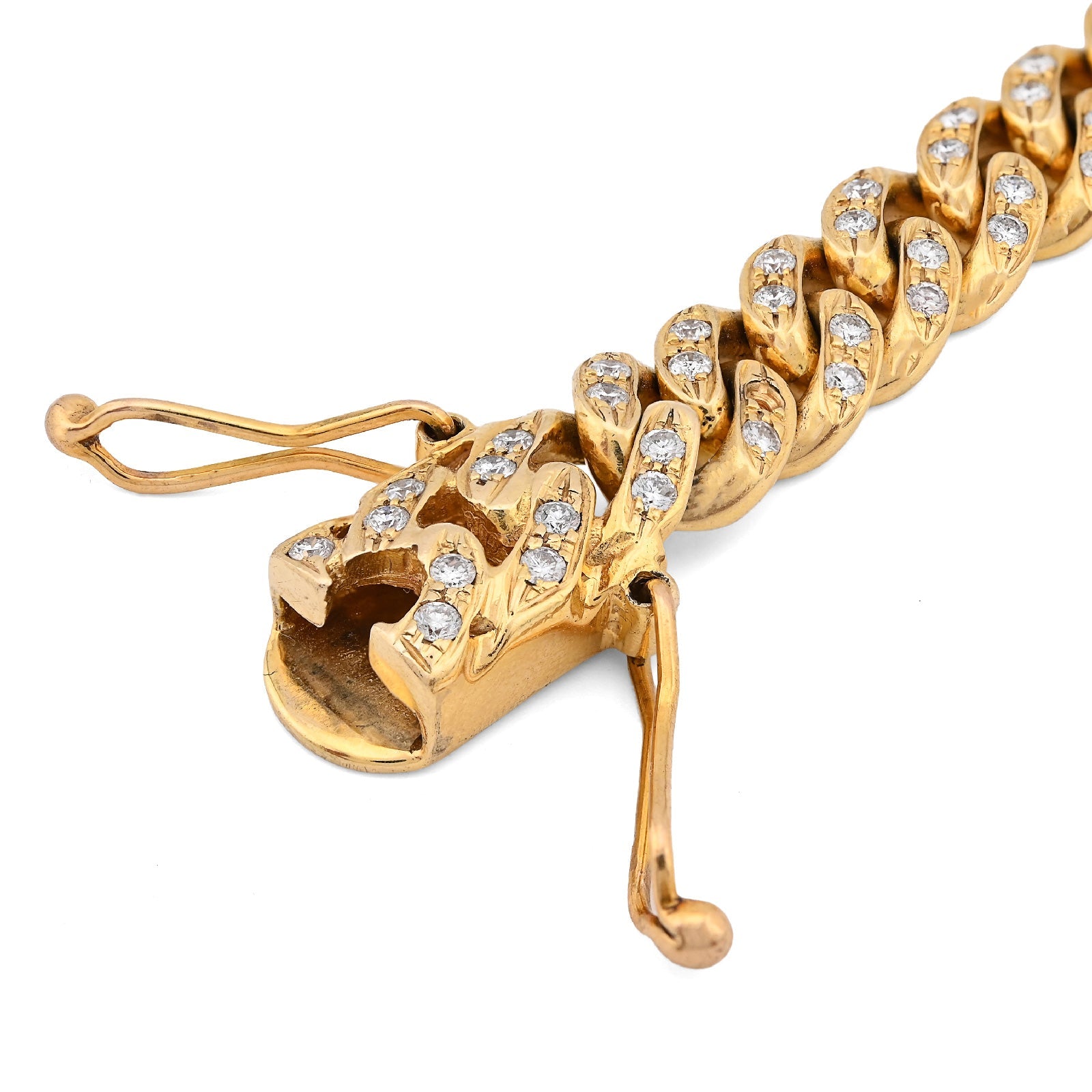 10K Yellow Gold 10.25CT Natural Diamond Over ICED ID 8" 10MM Bracelet Men 70.3g - Elite Jewelers - Bracelets