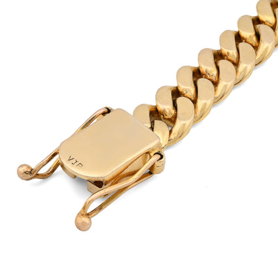 10K Yellow Gold 10.25CT Natural Diamond Over ICED ID 8" 10MM Bracelet Men 70.3g - Elite Jewelers - Bracelets