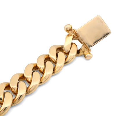 10K Yellow Gold 10.25CT Natural Diamond Over ICED ID 8" 10MM Bracelet Men 70.3g - Elite Jewelers - Bracelets
