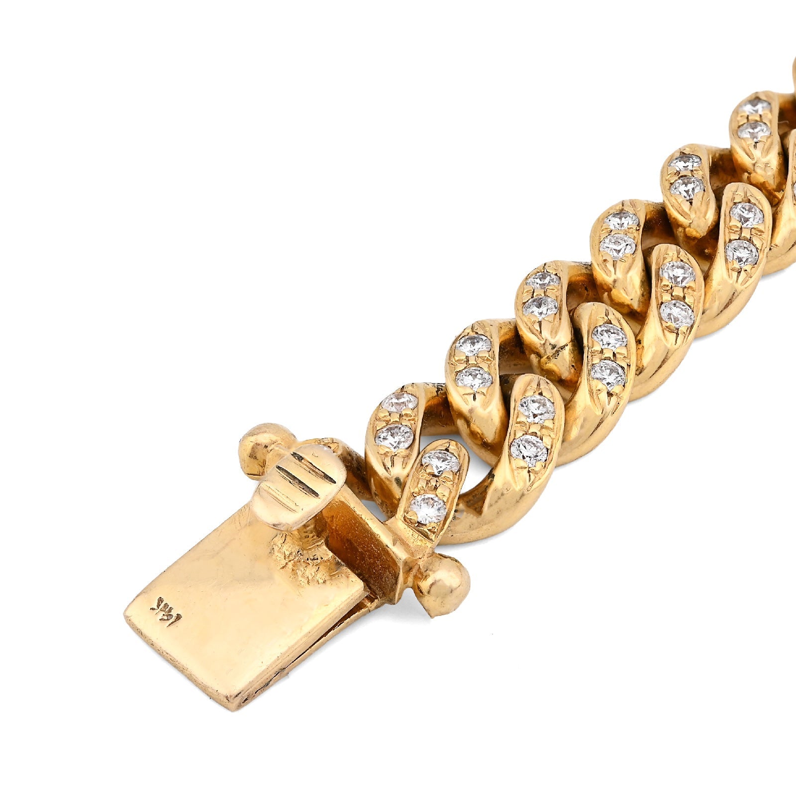 10K Yellow Gold 10.25CT Natural Diamond Over ICED ID 8" 10MM Bracelet Men 70.3g - Elite Jewelers - Bracelets