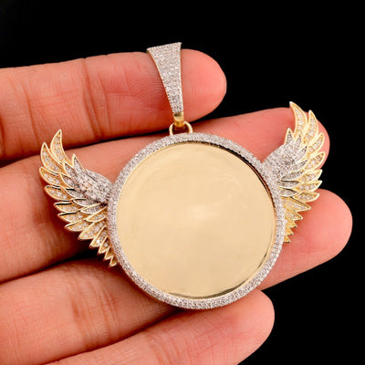 10k Yellow Gold 1.1CTW Natural Round Diamond Picture Memory Pendant 9.2g Charm - Elite Jewelers - Charms & Pendants
