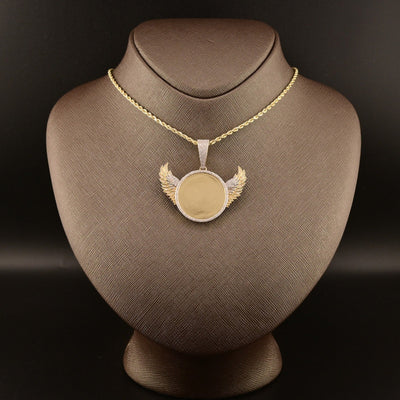 10k Yellow Gold 1.1CTW Natural Round Diamond Picture Memory Pendant 9.2g Charm - Elite Jewelers - Charms & Pendants