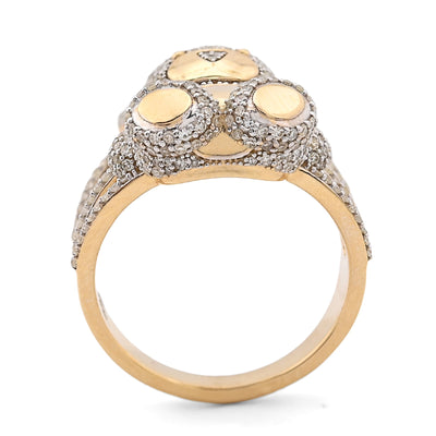 10K Yellow Gold 1.21CT Natural Diamond Teddy Bear 7.2g Women Ring - Elite Jewelers - Rings