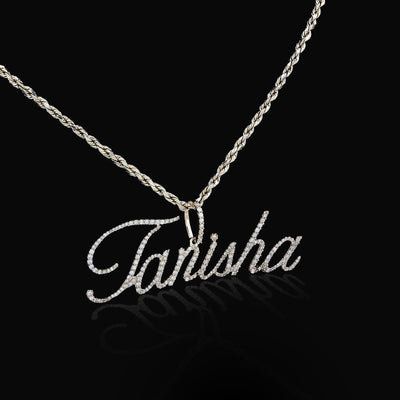 10k Yellow Gold 1.25CTW Natural Diamond "Tanisha" Name Letter Pendant 3.6g Charm - Elite Jewelers - Charms & Pendants