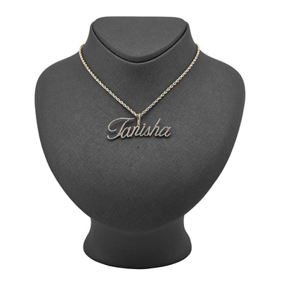 10k Yellow Gold 1.25CTW Natural Diamond "Tanisha" Name Letter Pendant 3.6g Charm - Elite Jewelers - Charms & Pendants