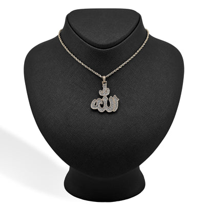 10k Yellow Gold 1.25CTW Natural Muslim "Allah" Diamond Pendant 10g Arabic Charm - Elite Jewelers - Charms & Pendants