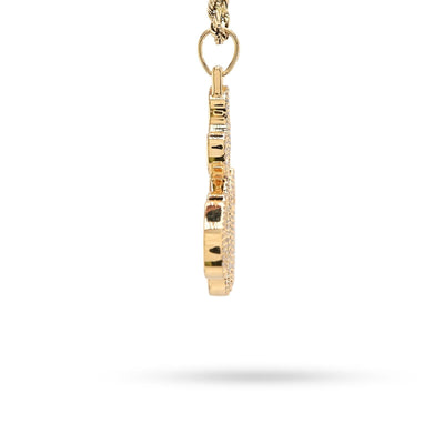 10k Yellow Gold 1.25CTW Natural Muslim "Allah" Diamond Pendant 10g Arabic Charm - Elite Jewelers - Charms & Pendants