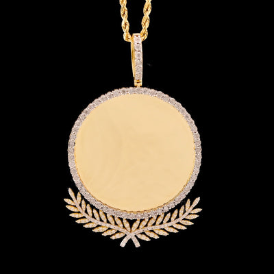 10k Yellow Gold 1.25CTW Natural Round Diamond Picture Memory Pendant 11.8g Charm - Elite Jewelers - Charms & Pendants