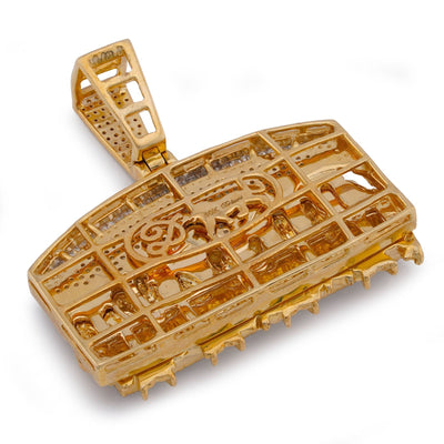 10K Yellow Gold 1.35CT Last Supper Baguette Natural Diamond Pendant Men Charm - Elite Jewelers-Charms & Pendants