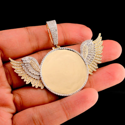 10k Yellow Gold 1.35CTW Natural Round Diamond Picture Memory Pendant 9.3g Charm - Elite Jewelers - Charms & Pendants