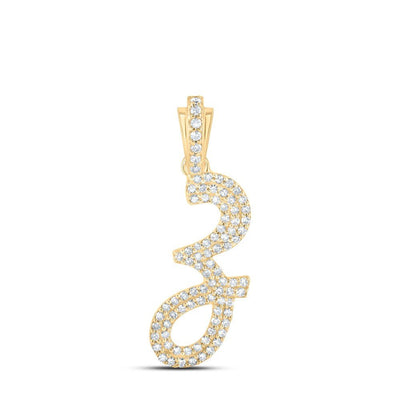 10k Yellow Gold 1.42gms 0.36CTW Natural Diamond Initial "Z" Letter Pendant Charm - Elite Jewelers - Charms & Pendants