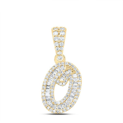 10k Yellow Gold 1.43gms 0.35CTW Natural Diamond Initial "O" Letter Pendant Charm - Elite Jewelers - Charms & Pendants