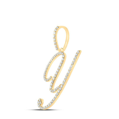 10k Yellow Gold 1.47gms 0.47CTW Natural Diamond Initial "Y" Letter Pendant Charm - Elite Jewelers - Charms & Pendants