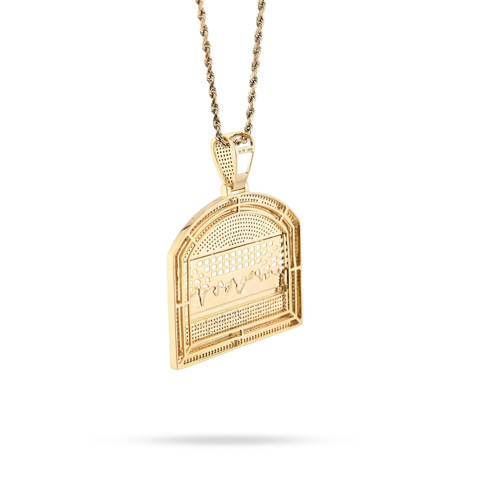 10k Yellow Gold 1.4CTW Natural Diamond Last Supper Religious Pendant 19.9g Charm - Elite Jewelers - Charms & Pendants