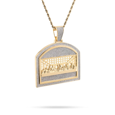 10k Yellow Gold 1.4CTW Natural Diamond Last Supper Religious Pendant 19.9g Charm - Elite Jewelers - Charms & Pendants