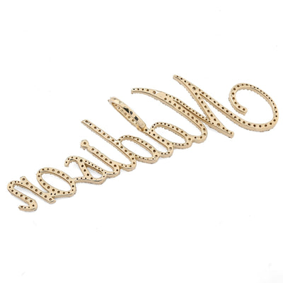 10k Yellow Gold 1.5CTW Natural Diamond Custom "Madison" Name Pendant 5g Charm - Elite Jewelers - Charms & Pendants