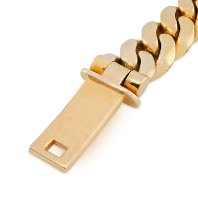 10K Yellow Gold 15MM 22CT Natural Diamond Round Cuban Link 131.2g Men Bracelet - Elite Jewelers - Bracelets
