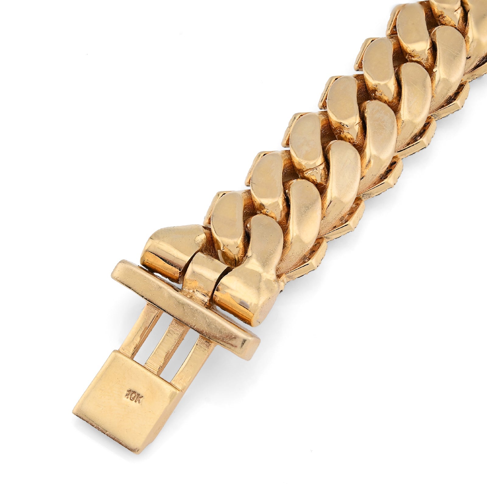 10K Yellow Gold 16.83CT Natural Diamond 92.30g 16MM Snake Cuban Link Men Bracelet 8" - Elite Jewelers - Bracelets