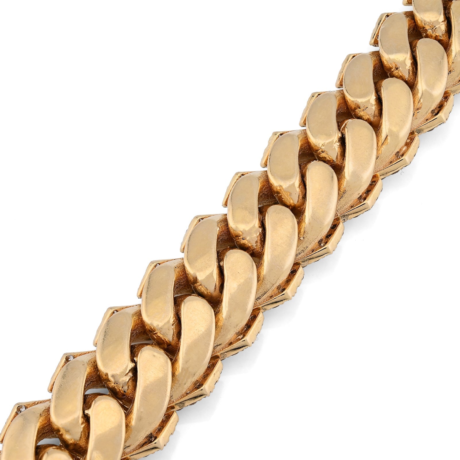 10K Yellow Gold 16.83CT Natural Diamond 92.30g 16MM Snake Cuban Link Men Bracelet 8" - Elite Jewelers - Bracelets