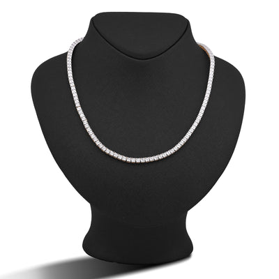 10K Yellow Gold 1.71CT 3.3MM Natural Diamond 22" Illusion Tennis Chain - Elite Jewelers-Necklaces