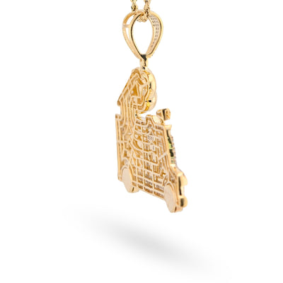 10K Yellow Gold 1.8CT Natural Diamond "Ice Cream" Truck Men Charm 16g Pendant - Elite Jewelers - Charms & Pendants