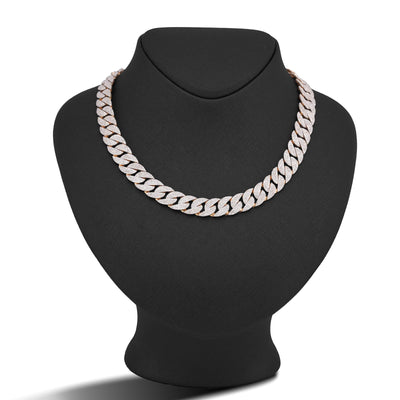 10K Yellow Gold 19.87CT Natural Diamond Cuban Link Chain 12MM 22" Men Necklace - Elite Jewelers-Necklaces