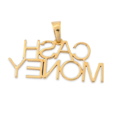10K Yellow Gold 1CT "CASH MONEY" Natural Diamond Pendant Men Women Custom Charm - Elite Jewelers - Charms & Pendants
