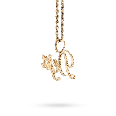 10k Yellow Gold 1CTW Natural Diamond "Deja" Name Letter Pendant 3g Custom Charm - Elite Jewelers - Charms & Pendants