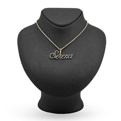 10k Yellow Gold 1CTW Natural Diamond "Serena" Name Pendant 3.1g Custom Charm - Elite Jewelers - Charms & Pendants