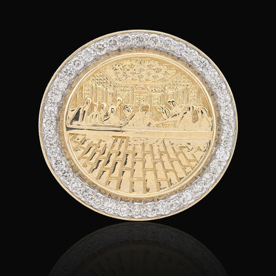 10K Yellow Gold 2.3CT Natural Diamond Round Last Supper Men Ring - Elite Jewelers - Rings