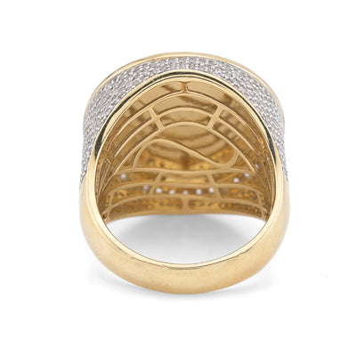 10K Yellow Gold 2.3CT Natural Diamond Round Last Supper Men Ring - Elite Jewelers - Rings