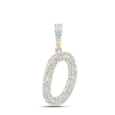 10k Yellow Gold 2.54g 0.74CTW Natural Diamond Initial "O" Pendant Alphabet Charm - Elite Jewelers - Charms & Pendants