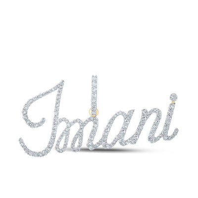 10k Yellow Gold 2.68g 0.78CTW Natural Diamond Initial "IMANI" Pendant Name Charm - Elite Jewelers - Charms & Pendants