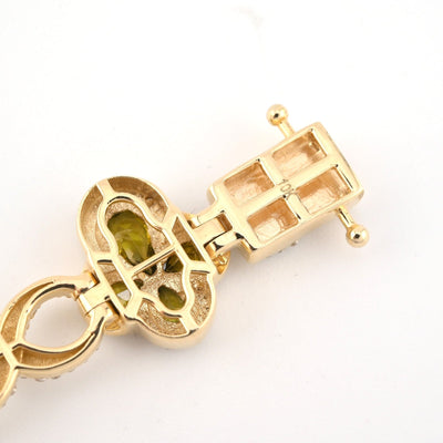 10k Yellow Gold 2.8CTW Diamond Cross Clover Infinity Gem Bracelet 27.6g 8 Inch - Elite Jewelers - Bracelets