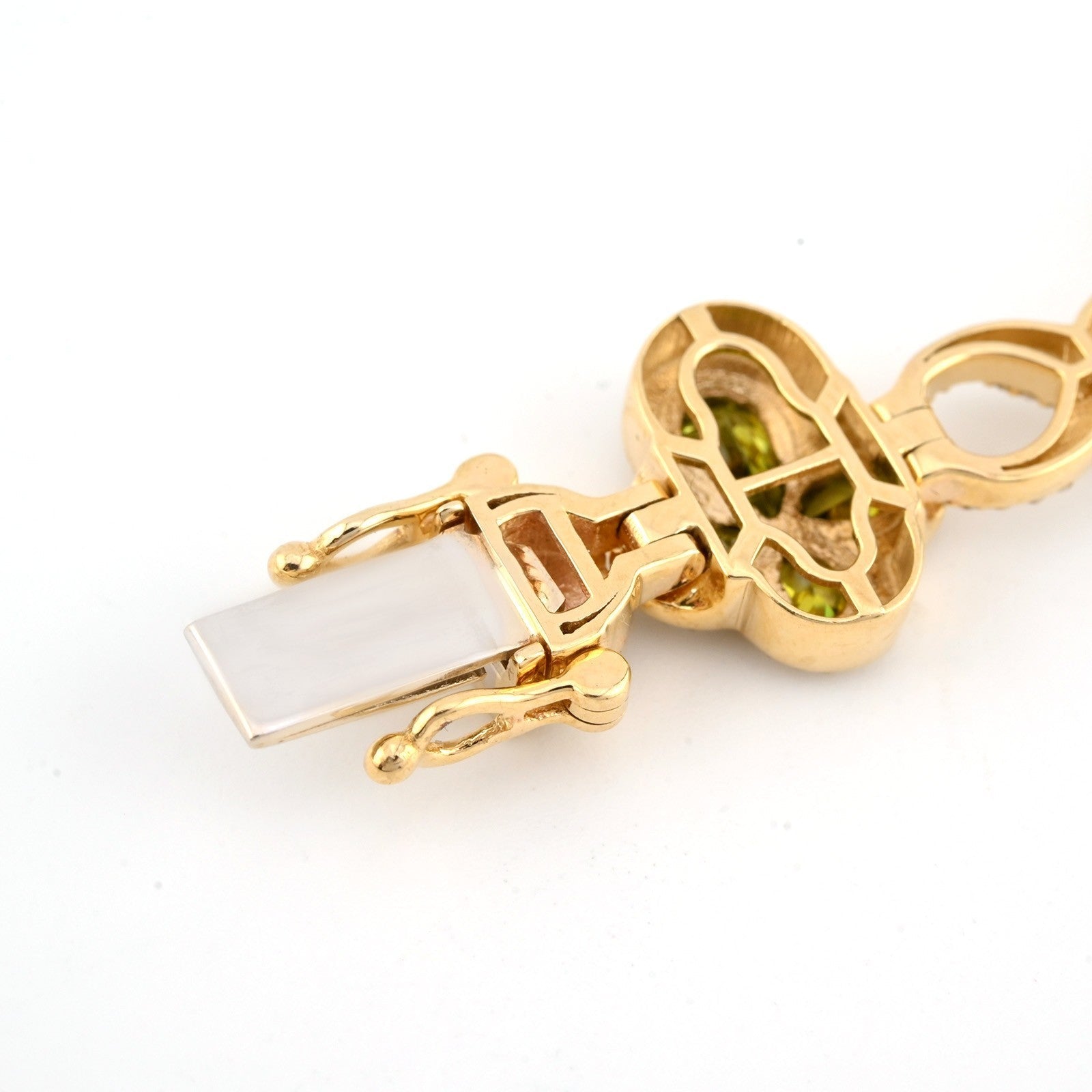 10k Yellow Gold 2.8CTW Diamond Cross Clover Infinity Gem Bracelet 27.6g 8 Inch - Elite Jewelers - Bracelets